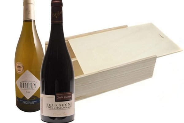 Luxe wijnpakketten 1 fles, 2 fles, 3 fles of 6 flessen wijn verpakt in houten kist of geschenkverpakking Amiko Relatiegeschenken